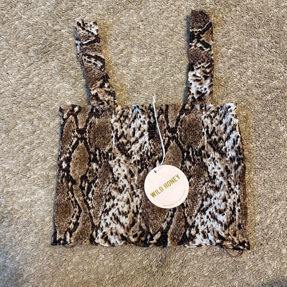 Rock n Rags Wild Honey snakeskin going out top size Small